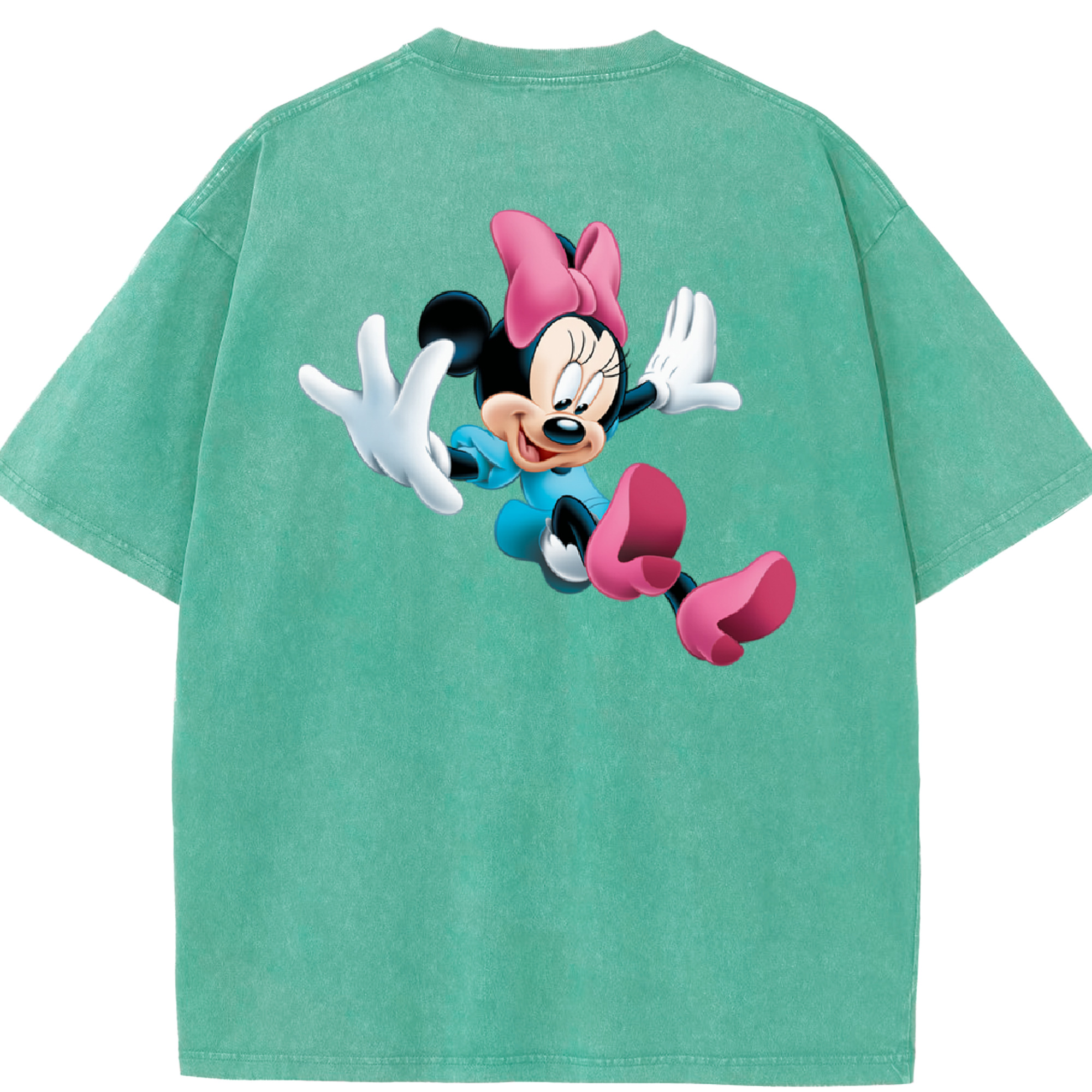 （画像用） ミッキーマウス Mickey Mouse 綿100% ヴィンテージ風 半袖Tシャツ（背面プリント）
